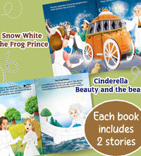 Fairytales Coloring Storybooks - Set of 2 (Parts 1 & 3) - Includes Cinderella, Beauty and the Beast, Snow White & The Frog Prince