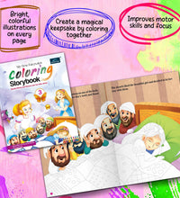 Fairytales Coloring Storybooks - Set of 3 (Parts 1, 3 & 4) - Includes Cinderella, Beauty and the Beast, Snow White, Frog Prince, Pied Piper & Princess and the Pea
